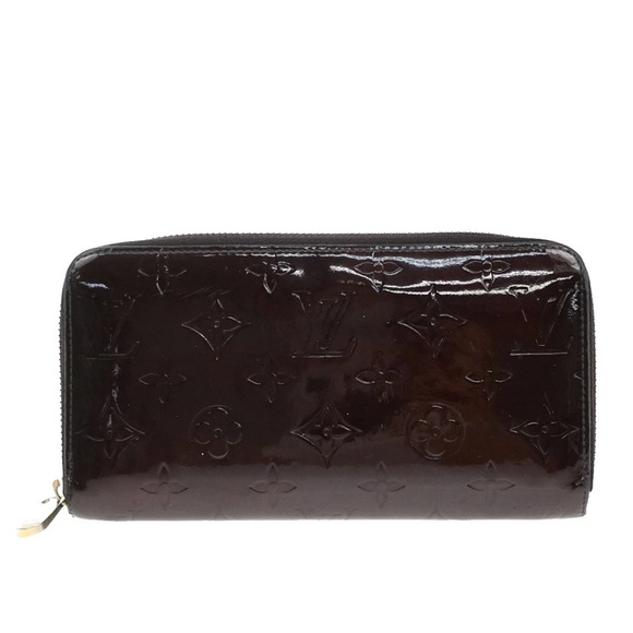 LOUIS VUITTON Zippy Long Wallet Monogram Vernis Leather Brown - Picture 1 of 14